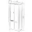 Vitrina ML-Mobila Vega 2dv (90 cm), Stejar craft alb / Sur