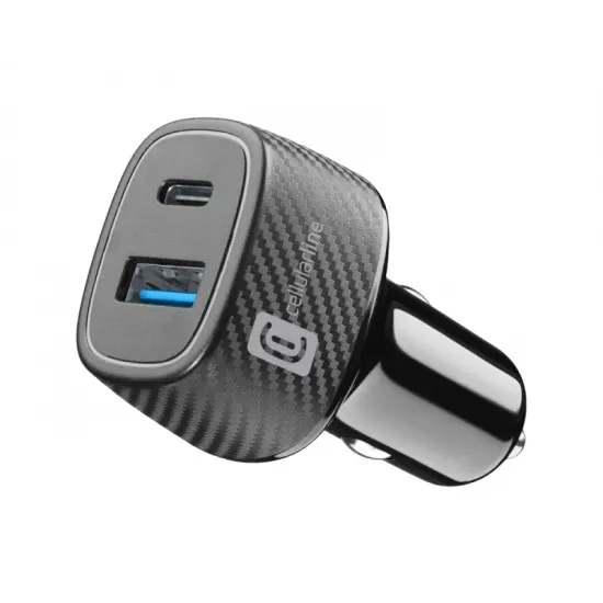Încărcător auto Cellular Dual Kit 18W+ PD 30W 48 W, Black