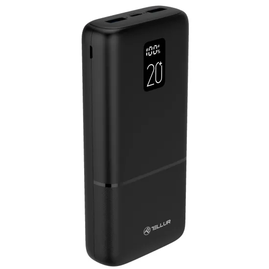 Аккумулятор внешний 20000 мАч Tellur PD202 (TLL158351), Black