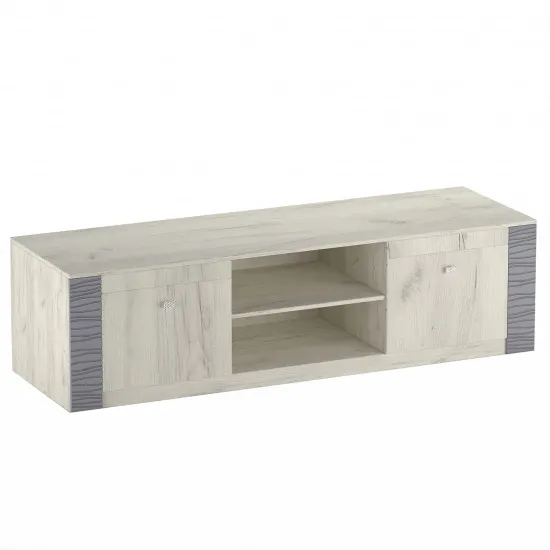 Тумба под ТВ ML-Mobila Гамма 20 (130 см), Дуб крафт белый