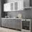 Bucatarie ML-Mobila Provans 2.0 m, Alb / Grafit / Alb