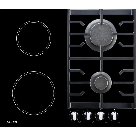 Plită mixtă Bauer PRG 6042EG-CC7B Black