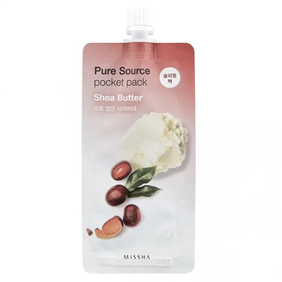 Missha Pure Source Pocket Pack (Shea Butter) - Masca faciala cu extract de Ulei Shea