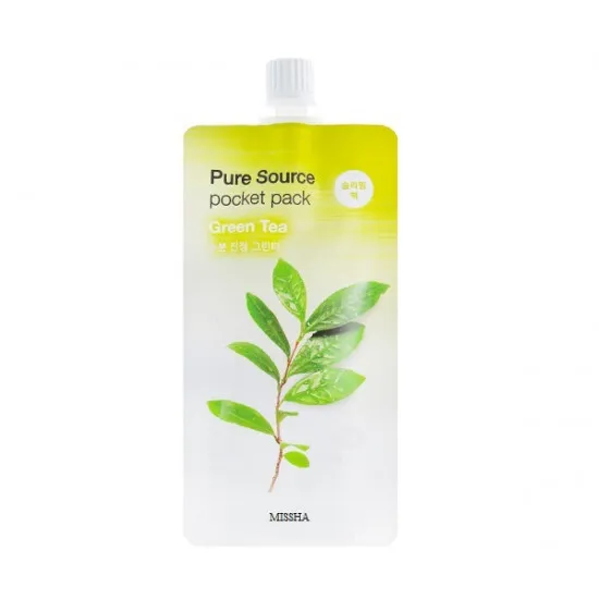 Missha Pure Source Pocket Pack (Green Tea) - Masca faciala cu extract de Ceai Verde