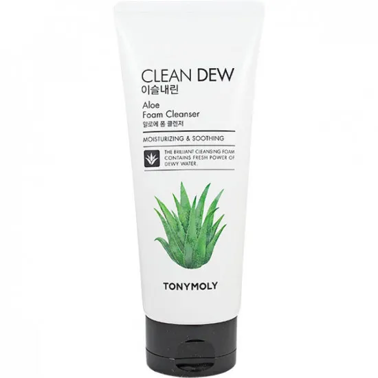 Tony Moly Clean Dew Aloe Foam Cleanser - Spuma de curățare cu extract de Aloe