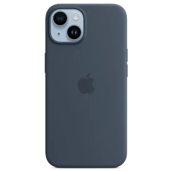 Husă Helmet Silicone case with MagSafe pentru iPhone 14, Storm Blue