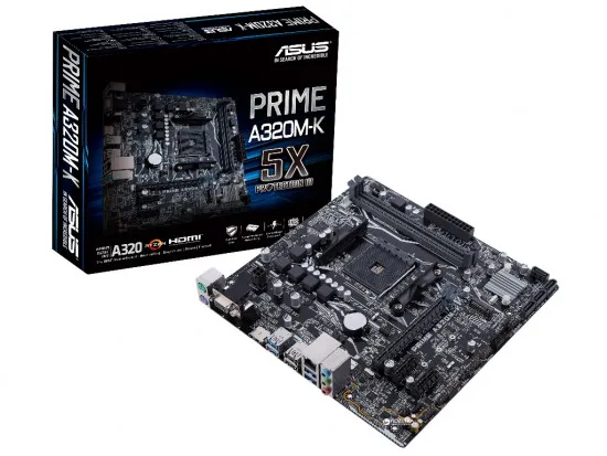 Плата материнская ASUS PRIME A320M-K (AM4/AMD A320)