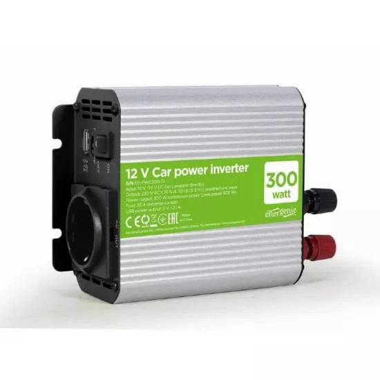 Invertor auto Energenie EG-PWC300-01, 12 V Car power inverter