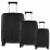 Комплект чемоданов CCS 5224 Set, Black