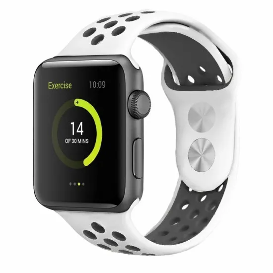 Ремешок Helmet Apple Watch 38/40mm White/Black (силикон)