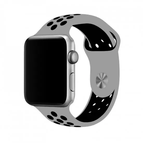 Curelușă Helmet Apple Watch 42/44mm M/L Gray/Black (silicon)