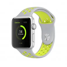 Ремешок Helmet Apple Watch 42/44mm M/L Gray/Yellow (силикон) Ремешок Helmet Apple Watch 42/44mm M/L Gray/Yellow (силикон)