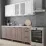 Bucatarie ML-Mobila Provans 2.0 m, Alb / Capuccino / Alb