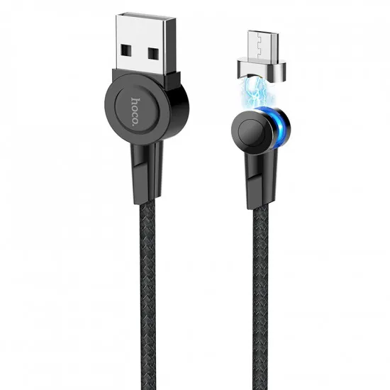 Кабель Hoco S8 Magnetic USB 2.0/micro-USB, Black (HOCO-S8MGNMCBK)