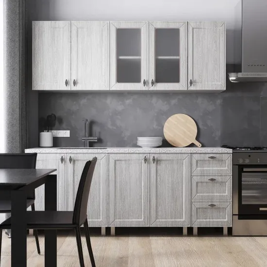Bucatarie ML-Mobila Mira 2.1 m, Light Dreamwood