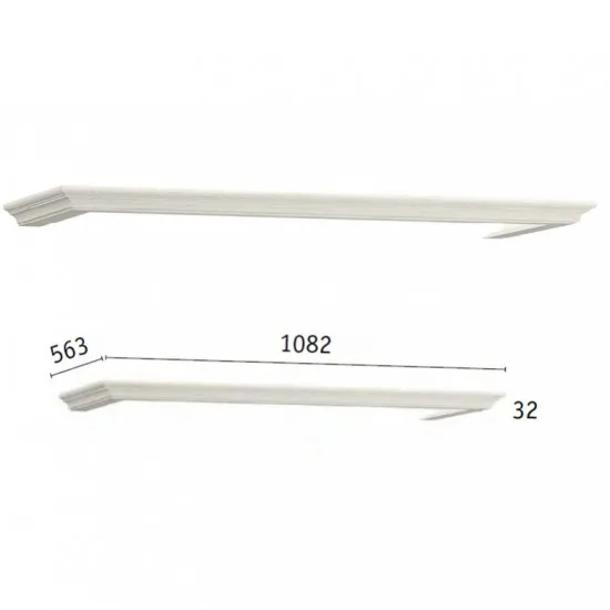 Комплект карнизов ML-Mobila Ливерпуль 12 1000 C (563x1082x32 mm), Слоновая кость