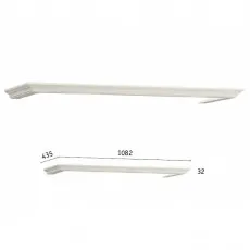 Set de cornișe ML-Mobila Liverpool 9 1000 (435x1082x32 mm), Ivory