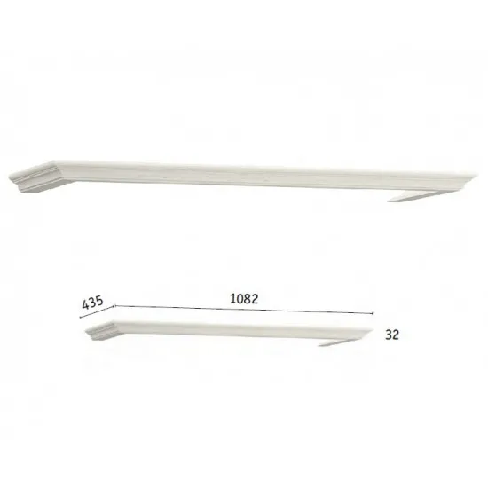 Set de cornișe ML-Mobila Liverpool 9 1000 (435x1082x32 mm), Ivory