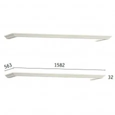 Set de cornișe ML-Mobila Liverpool 13 1500 C (563x1582x32 mm), Ivory