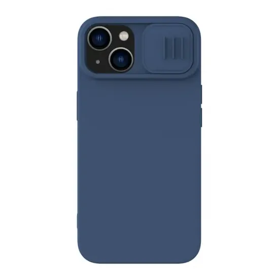 Husă Nillkin CamShield Silky Silicone pentru iPhone 14, Midnight Blue