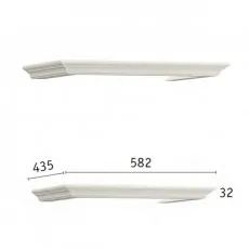 Set de cornișe ML-Mobila Liverpool 8 500 (435x582x32 mm), Ivory Set de cornișe ML-Mobila Liverpool 8 500 (435x582x32 mm), Ivory