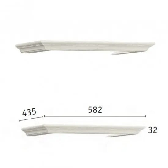 Set de cornișe ML-Mobila Liverpool 8 500 (435x582x32 mm), Ivory