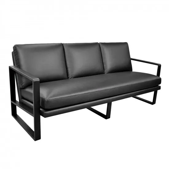 Canapea dreaptă Decoprim York 3,, negru