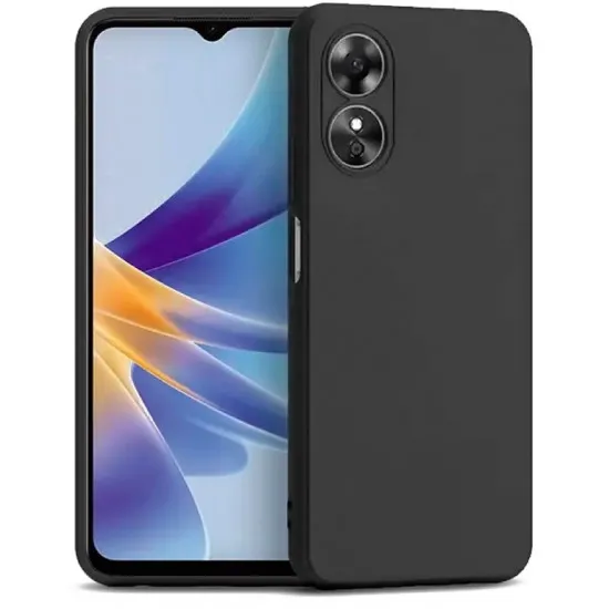 Husă Helmet Liquid Silicone pentru Oppo A17, Black