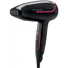 Uscător de păr compact Rowenta CV3323F0, 1600 W, Black/Pink Uscător de păr compact Rowenta CV3323F0, 1600 W, Black/Pink