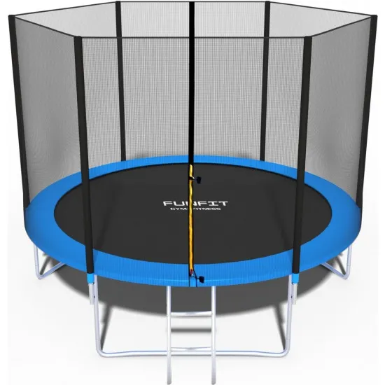 Trambulină FunFit 846, 312 cm, plasă externă, Blue
