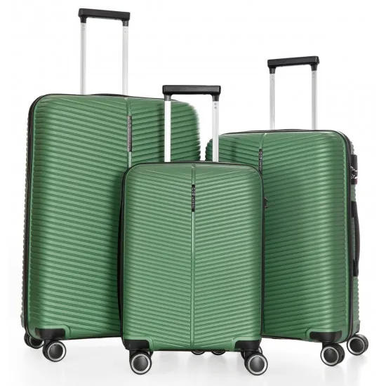 Set de valize CCS 5224 Set, Metalic Green