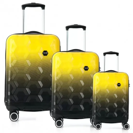 Set de valize CCS 5226 Set, Black/Yellow