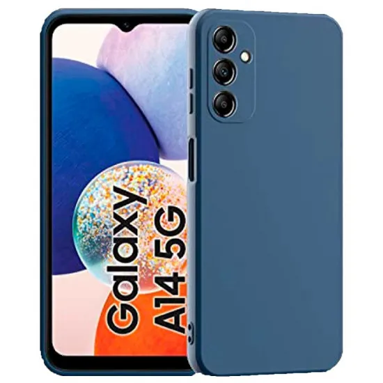 Husă Helmet Liquid Silicone pentru Samsung Galaxy A14, Blue