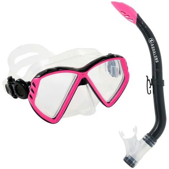Mască cu tub Aqualung Cub Combo SC3990002 Transparent/Pink