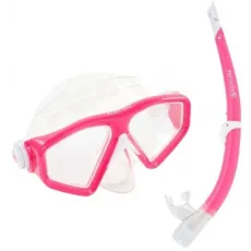 Mască cu tub Aqualung Saturn Combo SC3980002 Transparent/Pink