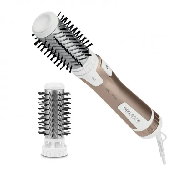 Uscător de păr-perie Rowenta Brush Active CF9520F0, 1000 W, White/Gold