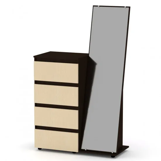 Комод Kompanit (100 см) с зеркалом, Венге