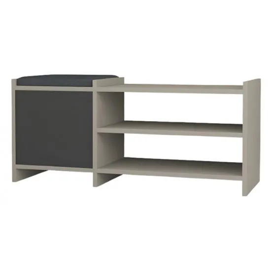 Тумба для обуви Showdeko Sunno, 100x35x44 см, Light Mocha/Anthracite