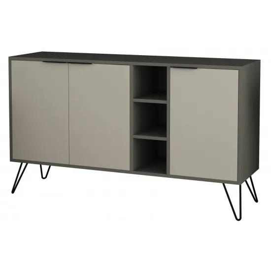 Тумба Showdeko Clara, 142x35,6x83 см, Anthracite /Light Mocha