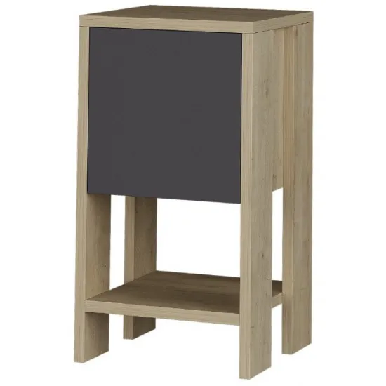 Прикроватная тумба Showdeko Ema, 30x30x55 см, Oak/Anthracite