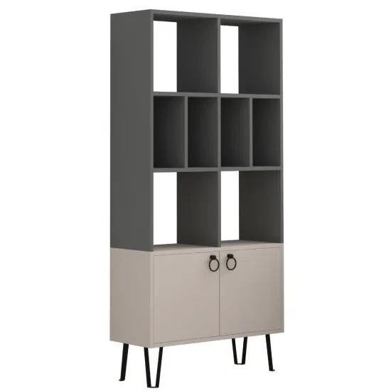 Стеллаж Showdeko Bene M.KT.02.16543.2 (80 см), Anthracite/Light Mocha