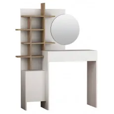 Masă toaletă Showdeko Mup M.MA.13649.4, White/Oak Masă toaletă Showdeko Mup M.MA.13649.4, White/Oak