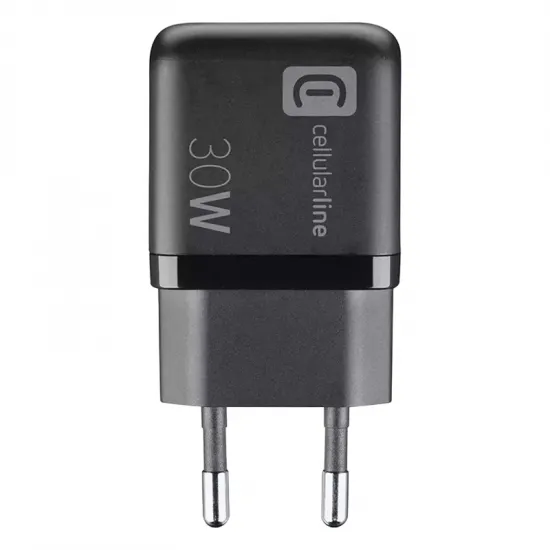 Încărcător Cellularline Wall Charger GAN 30 W, Black