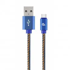 Cablu Cablexpert USB 2.0/USB Type-C, Bllue Jeans (CC-USB2J-AMCM-2M-BL) Cablu Cablexpert USB 2.0/USB Type-C, Bllue Jeans (CC-USB2J-AMCM-2M-BL)