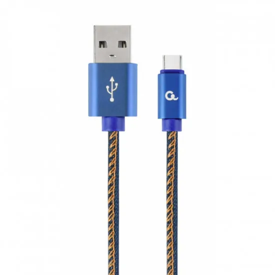 Cablu Cablexpert USB 2.0/USB Type-C, Bllue Jeans (CC-USB2J-AMCM-2M-BL)