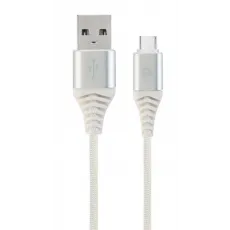Cablu Cablexpert USB 2.0/USB Type-C, Silver/White (CC-USB2B-AMCM-2M-BW2) Cablu Cablexpert USB 2.0/USB Type-C, Silver/White (CC-USB2B-AMCM-2M-BW2)