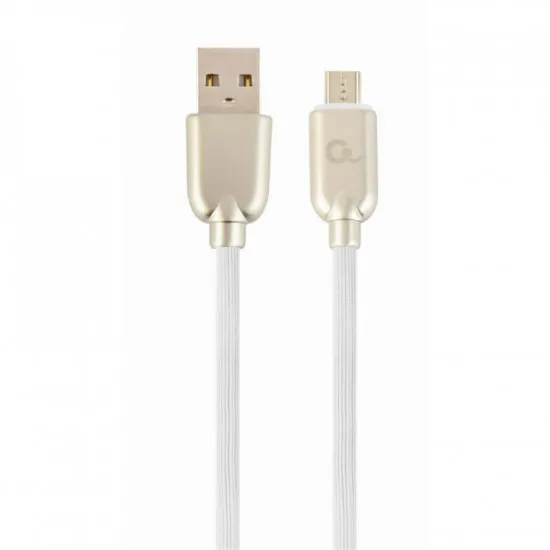 Cablu Cablexpert USB 2.0/micro-USB, White (CC-USB2R-AMmBM-2M-W)