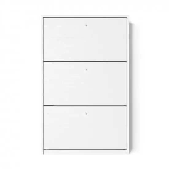 Tumbă pentru încălțăminte FabrikHome 3 uși 600, Frasin alb