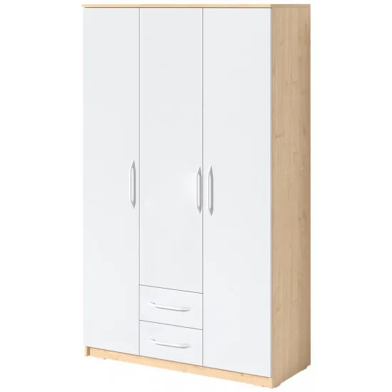 Dulap FabrikHome Linia №1 (120 cm) fără oglinzi, Artar/Frasin alb