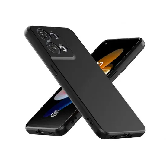 Husă Helmet Liquid Silicone pentru Oppo Reno 8, Black